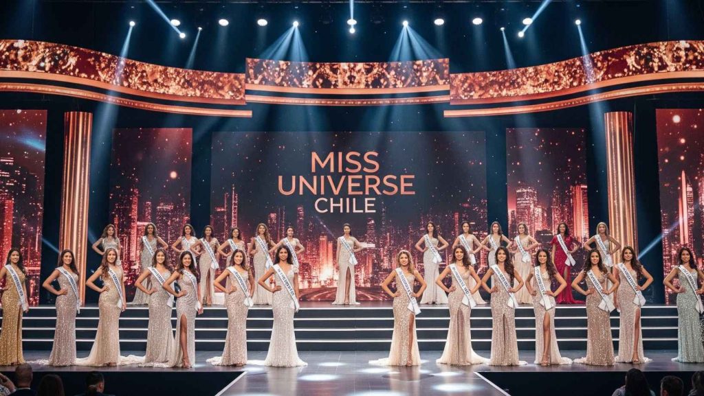 Imagen representativa del certamen Miss Universo Chile 2025. Generada con inteligencia artificial.