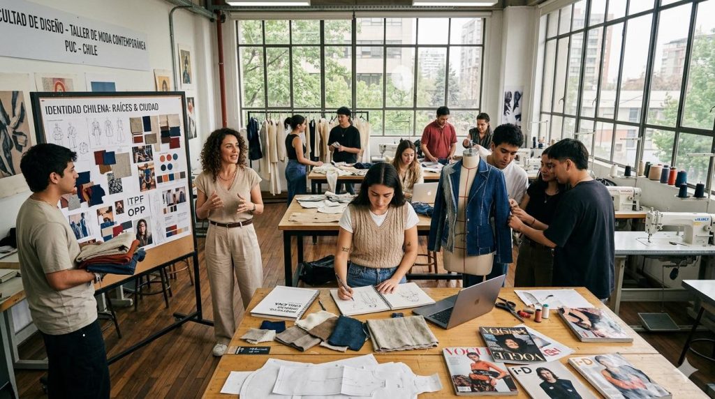 Estudiar moda en Chile. Imagen creada con IA Gemini Pro por Francisca ruiz el 29 de mayo del 2026.